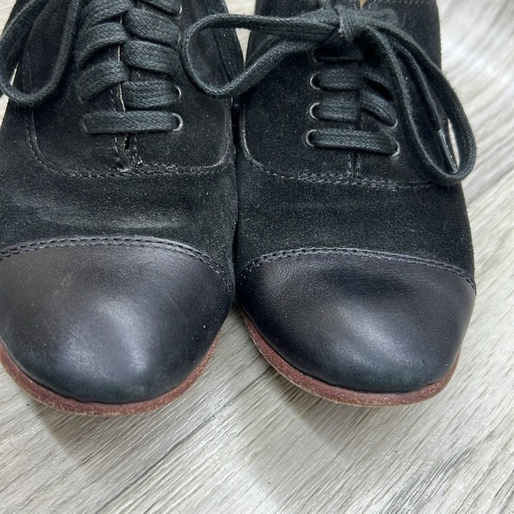 🍁2/$25 🍁Sebago Shoes Hutton Oxford Black Suede Cap Toe Casual Low - Picture 3 of 10
